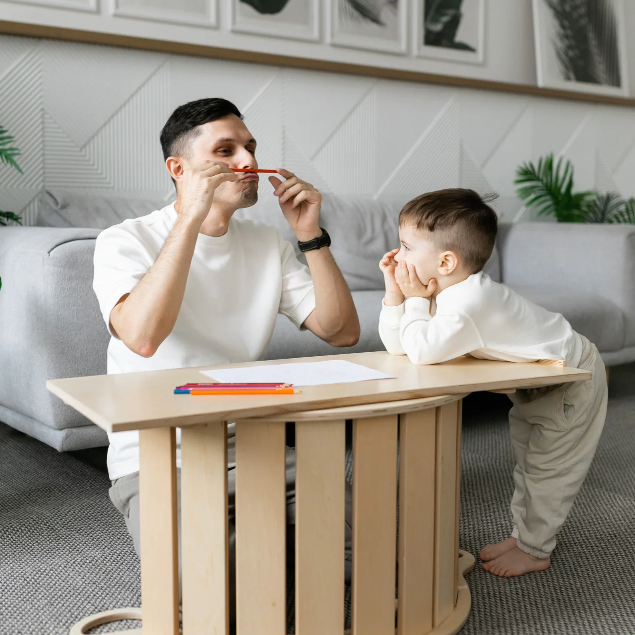 Set di altalena e tavola bifacciale BusyKids