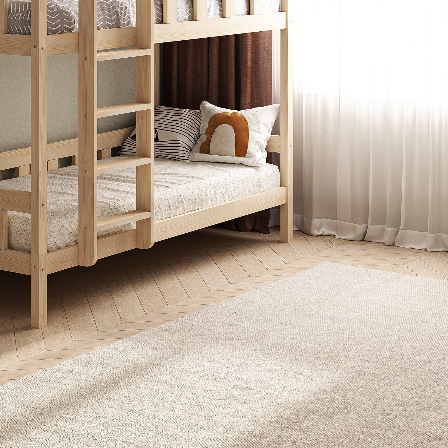 BusyKids Letto a Castello TOTO-TWIN con Scala – per due bambini 200×90 cm