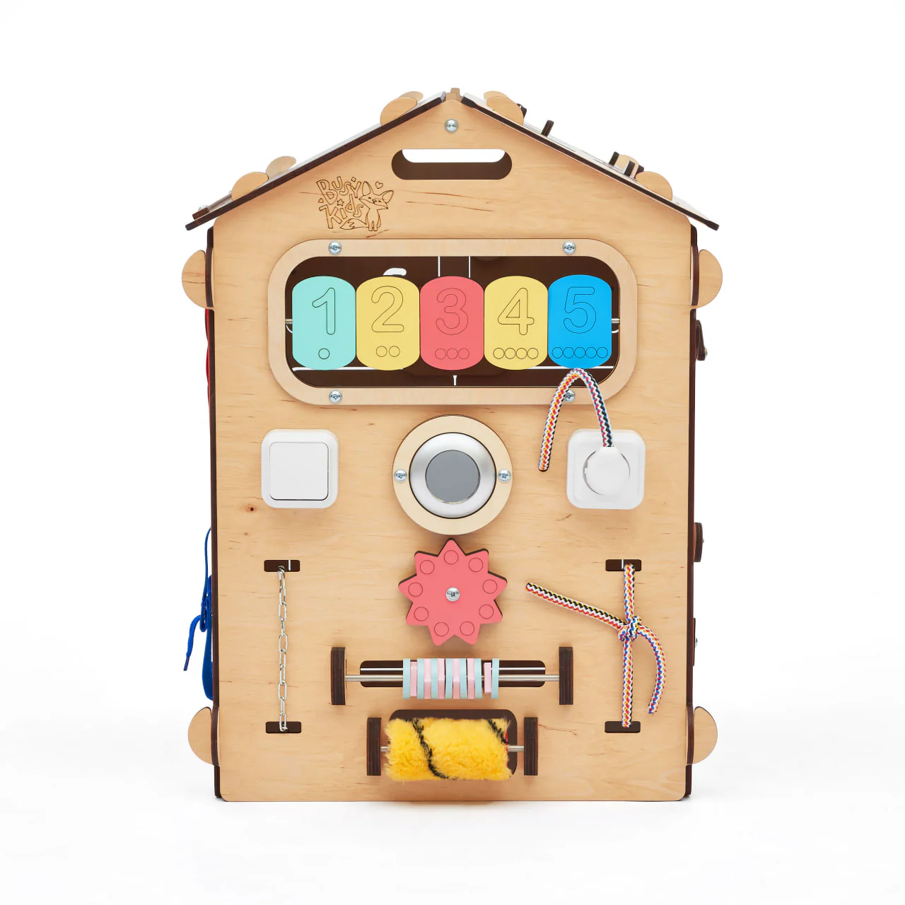 Casetta Montessori in Legno Natura e Busy Cube set