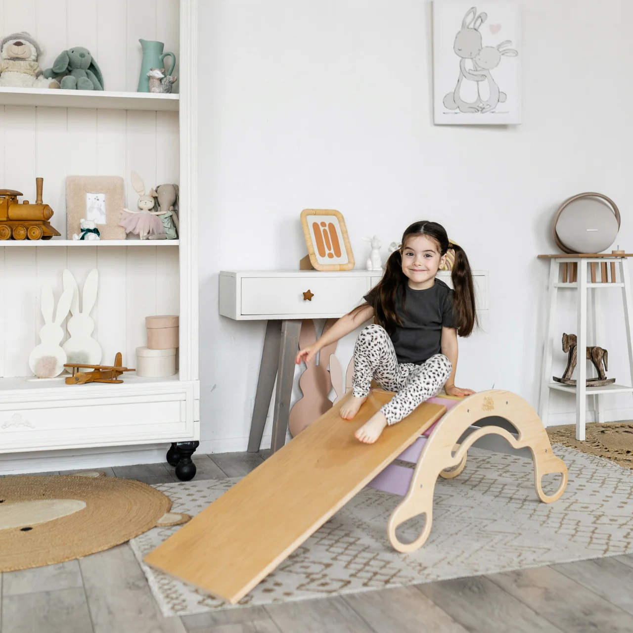 Set di altalena e tavola bifacciale BusyKids