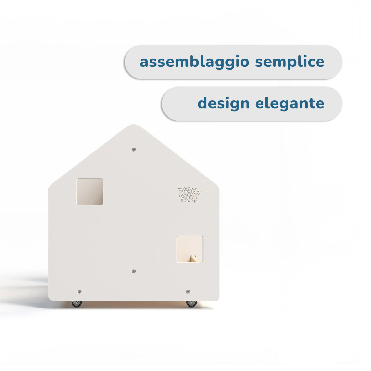 Libreria reversibile su ruote BusyKids - Bianco
