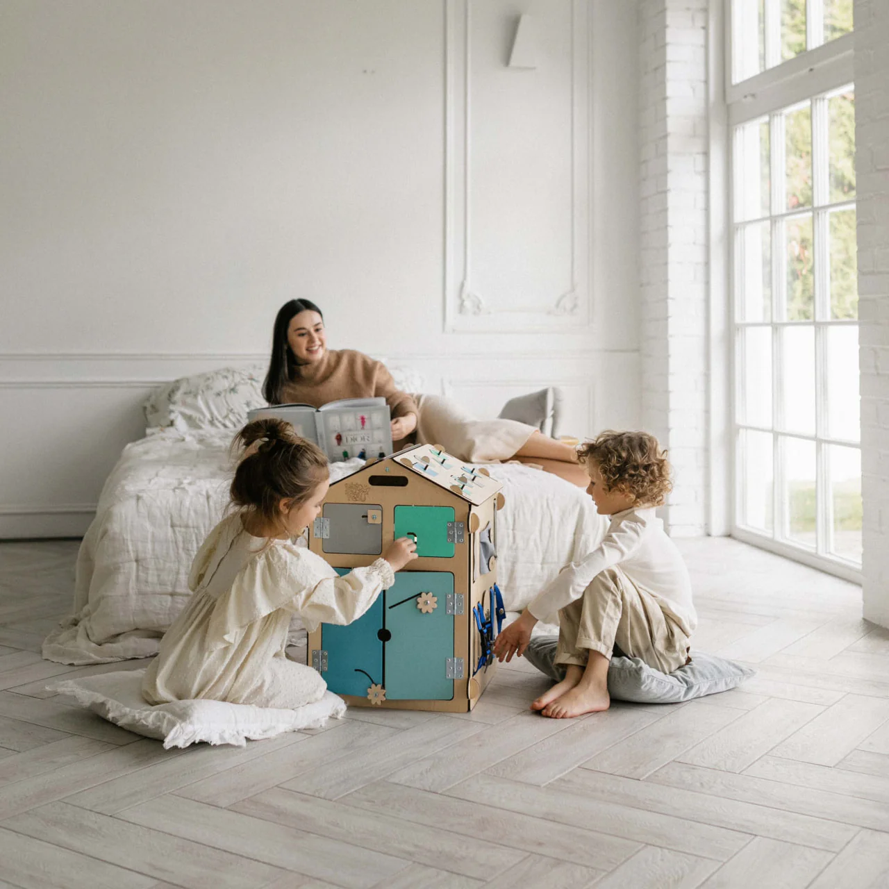 Casetta Montessori in Legno Natura Menta – Edizione Limitata