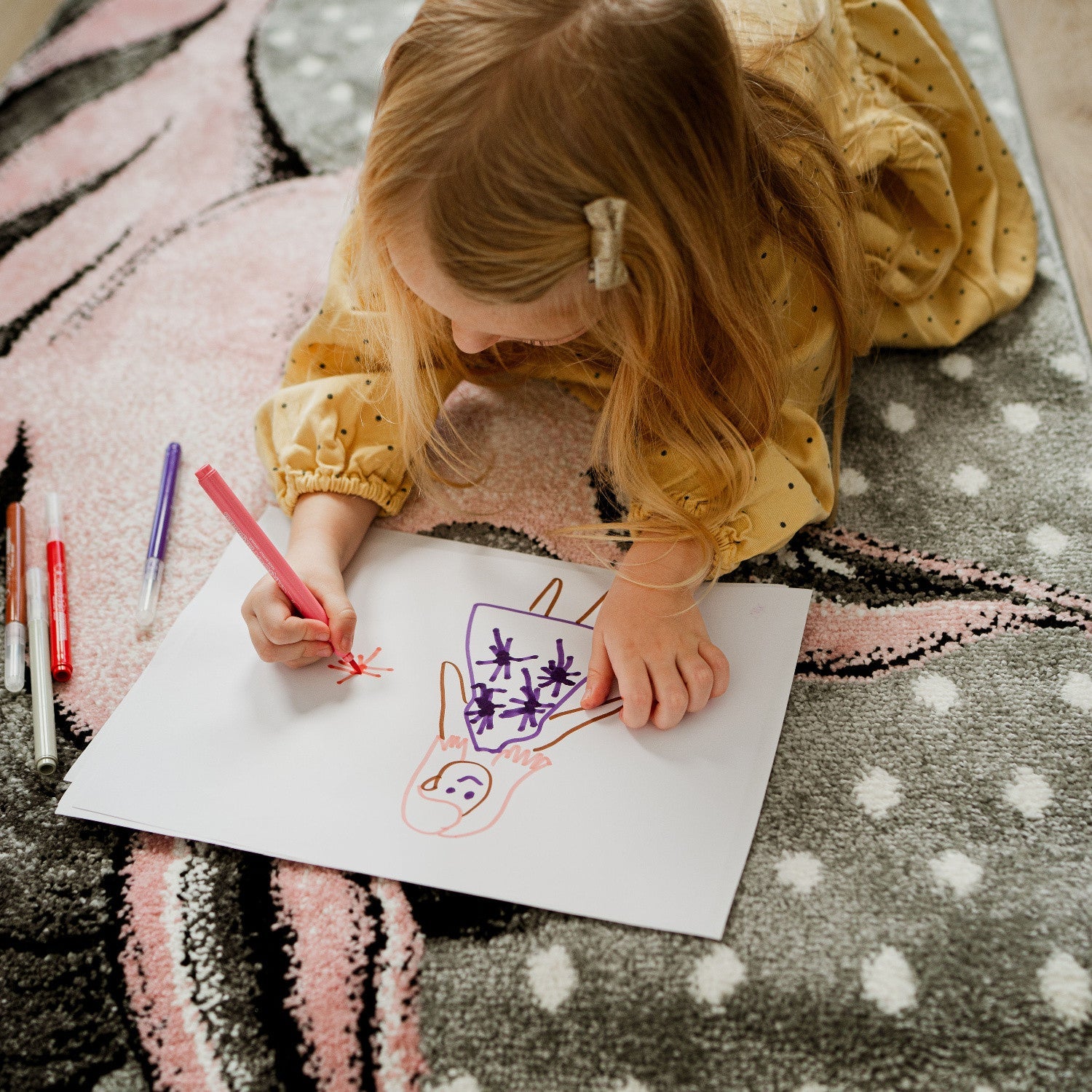 Tappeto per bambini Kids 590 Pink