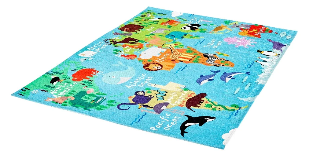 Tappeto per bambini Torino kids 233 WORLD MAP