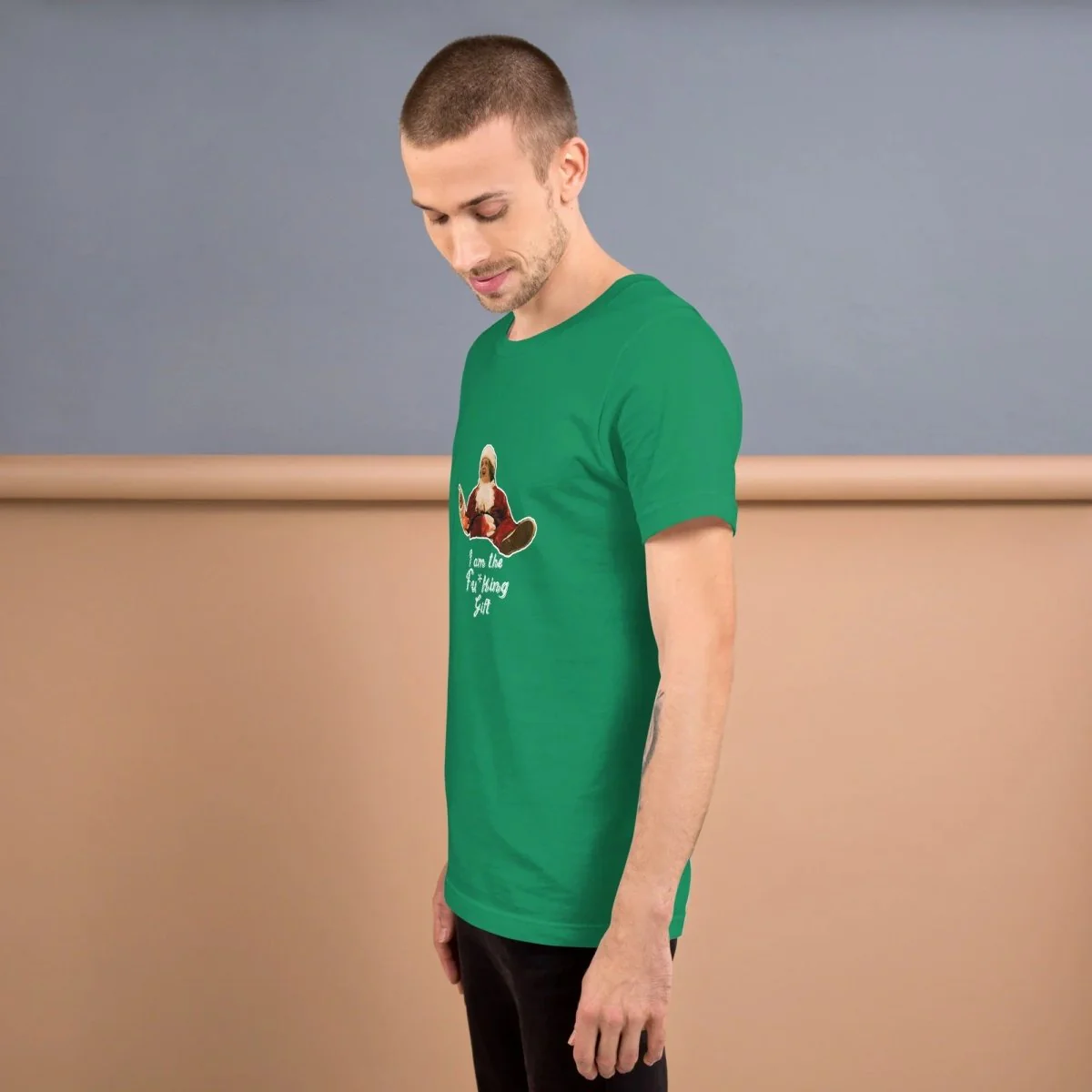 Lewis Capaldi Christmas T-Shirt Unisex 'I'm The Fu*king Gift' Organic Cotton