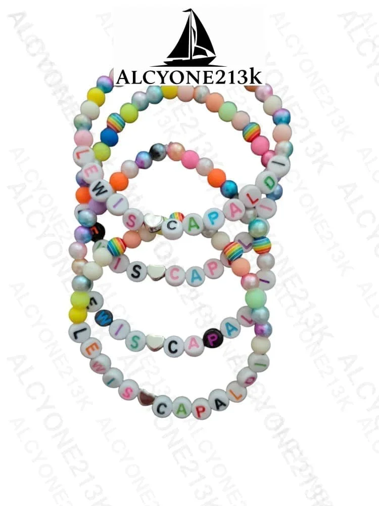 Lewis Capaldi Mystery Bracelets Pack of 10 | Colorful Alphabet Beads