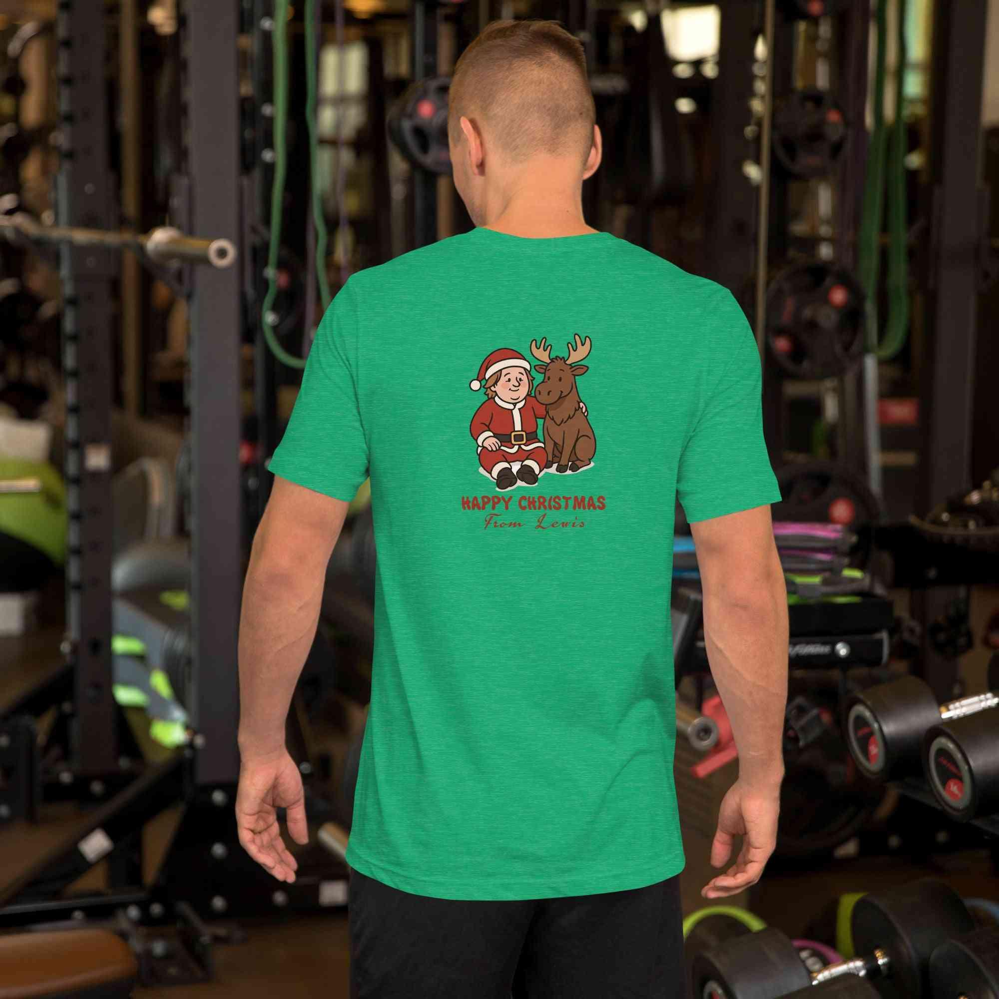 Lewis Capaldi Christmas T-Shirt - Green Cotton Unisex Festive Graphic Tee