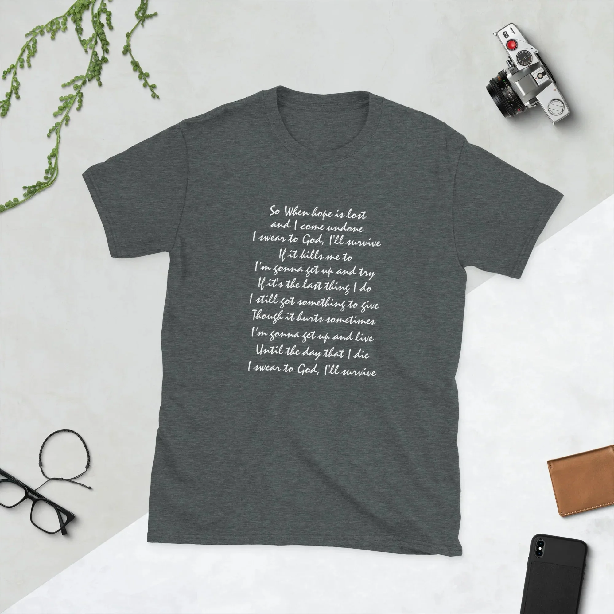 Lewis Capaldi 'Survive' Lyrics T-Shirt | Unisex Cotton Graphic Tee