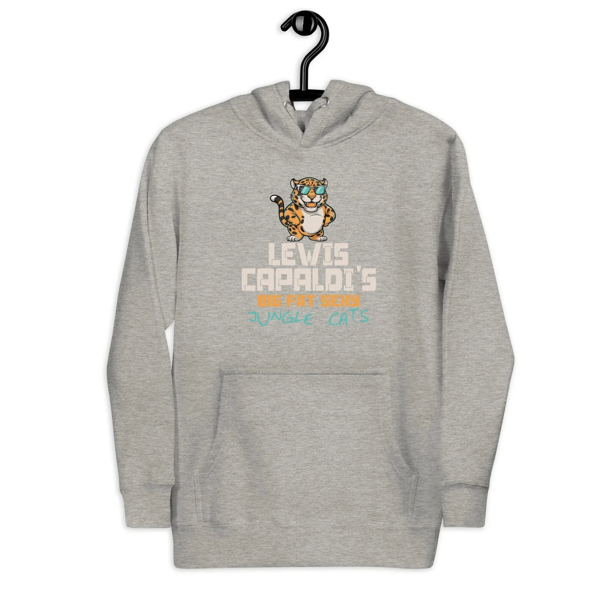 Lewis Capaldi Big Fat Sexy Jungle Cats Hoodie - Unisex Black Cotton Blend