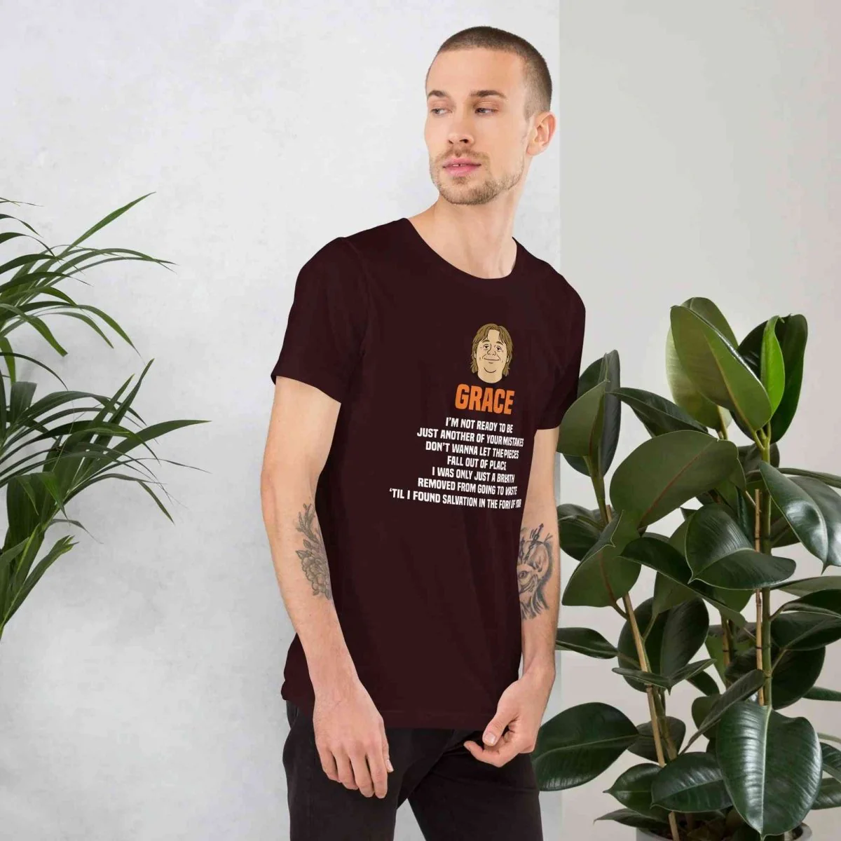 Lewis Capaldi Grace Lyrics T-Shirt | Black Organic Cotton