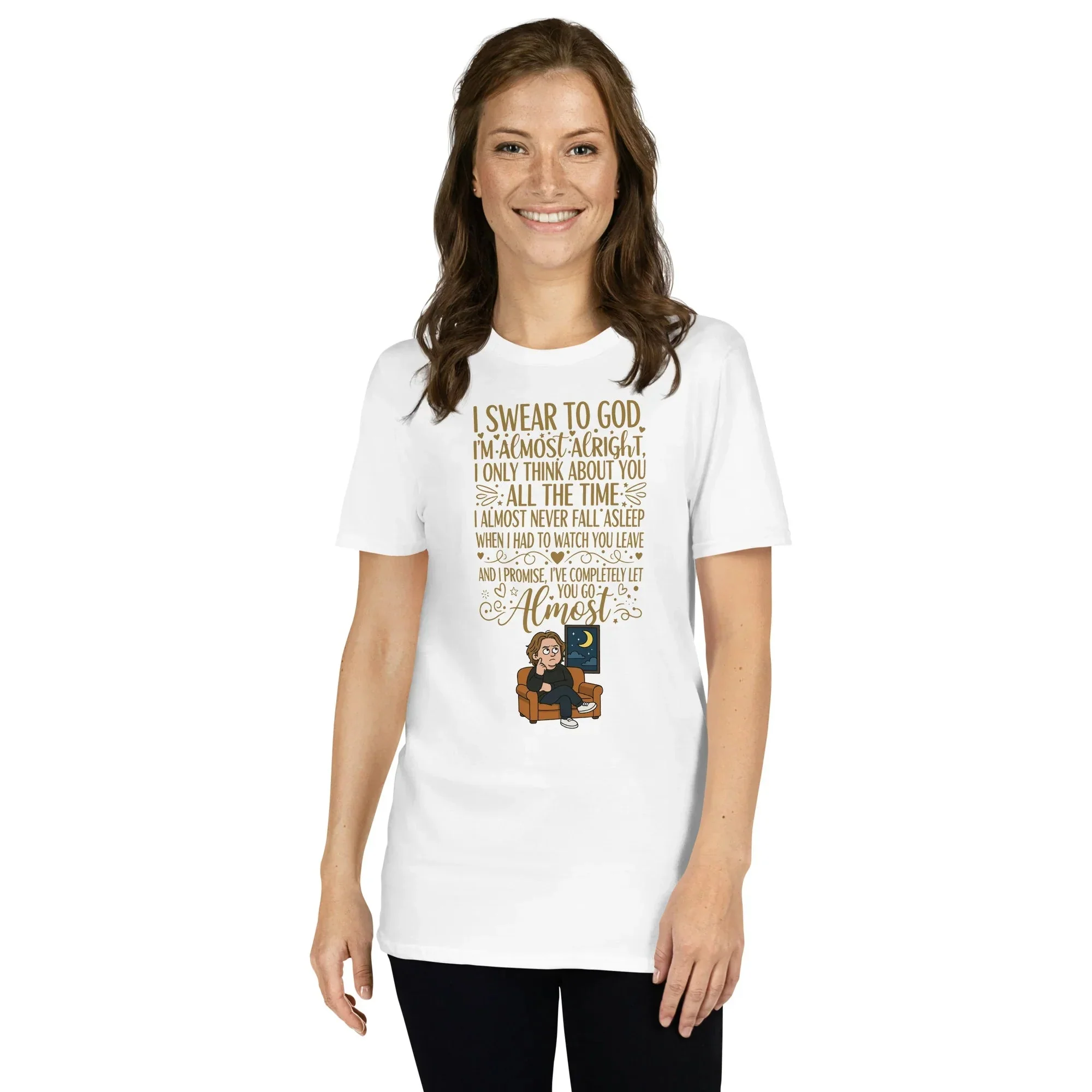 Lewis Capaldi Lyrics Shirt - Eco-Friendly Cotton Unisex T-Shirt for Fans - Almost