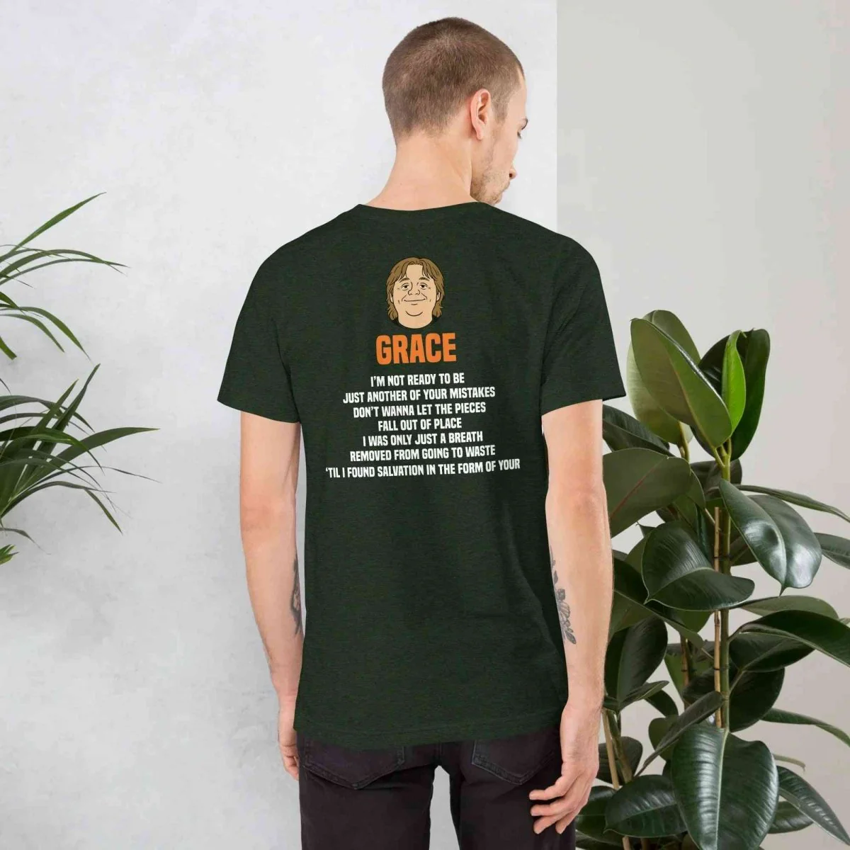 Lewis Capaldi Grace Lyrics T-Shirt | Black Organic Cotton