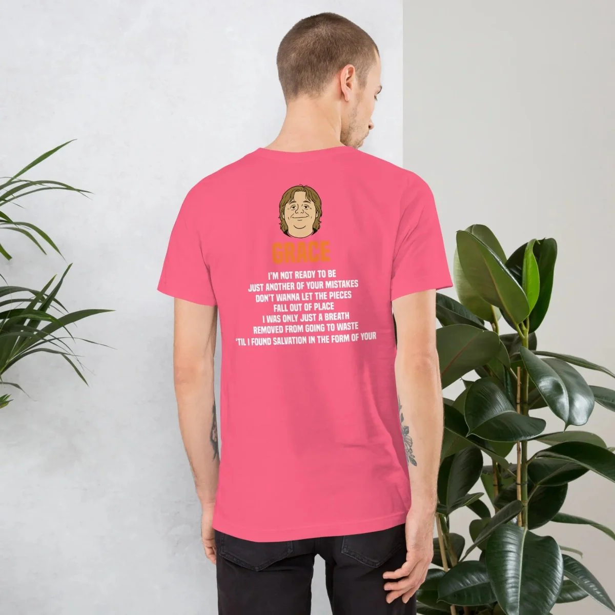 Lewis Capaldi Grace Lyrics T-Shirt | Black Organic Cotton