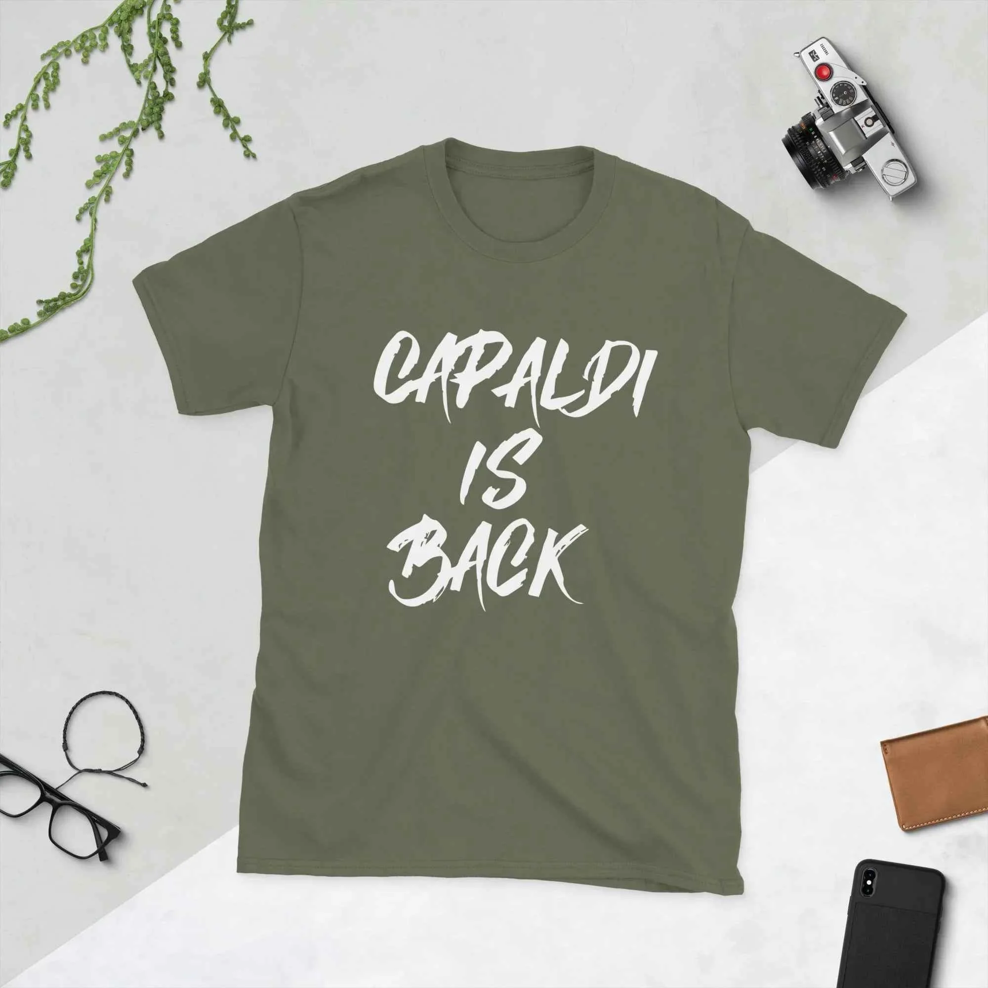 Lewis Capaldi Tour Merchandise - 100% Cotton Unisex T-Shirt with CAPALDI Is BACK Graphic