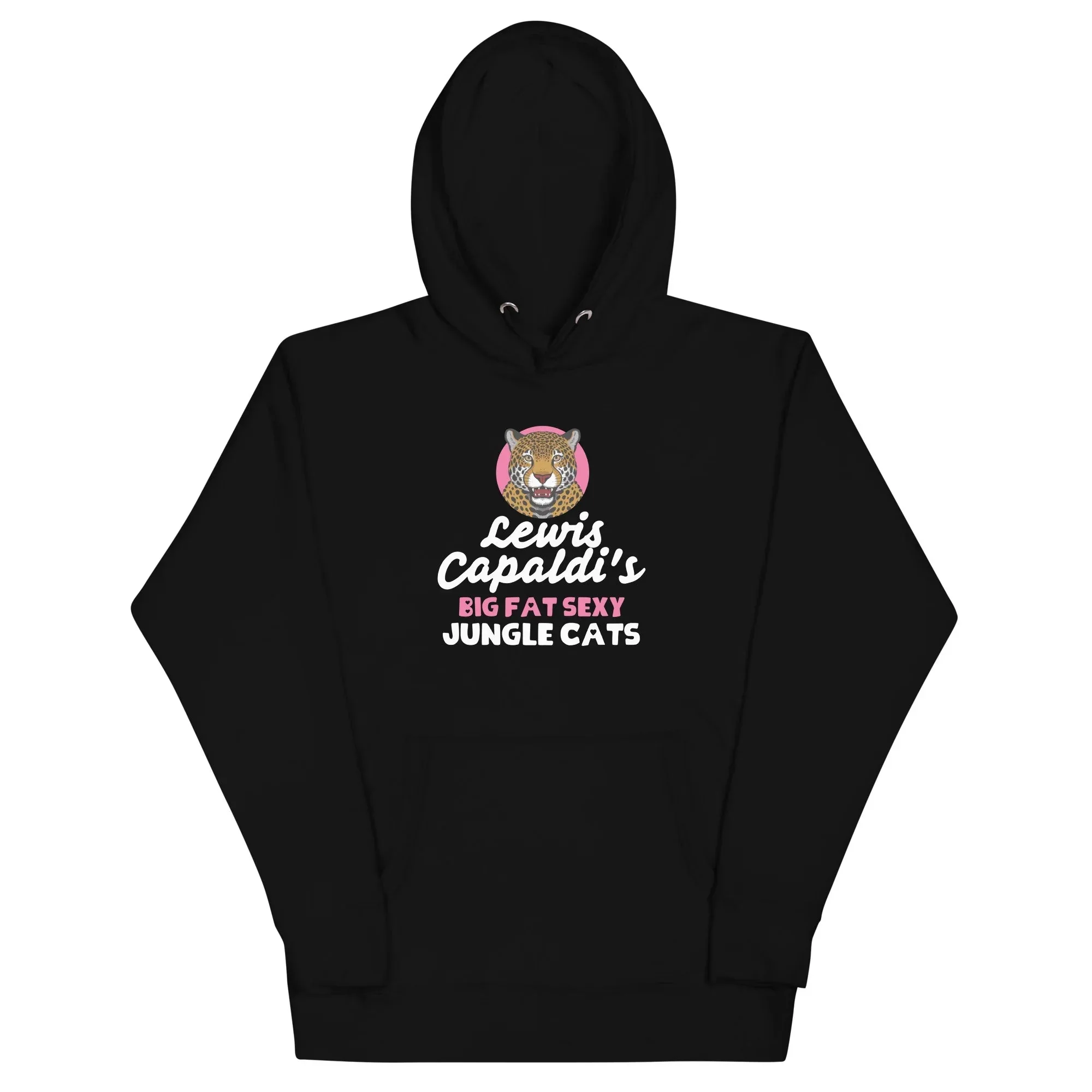 Lewis Capaldi Big Fat Sexy Jungle Cats Hoodie - Black Unisex Cotton Blend