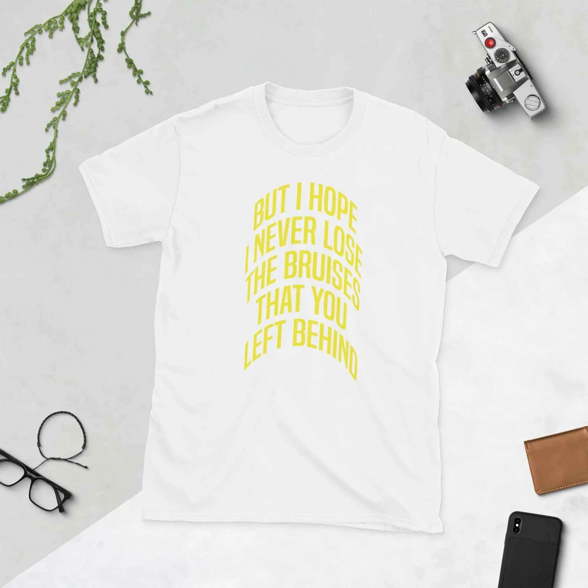 Lewis Capaldi 'Bruises' Lyric T-Shirt - Unisex Premium Cotton Fan Wear