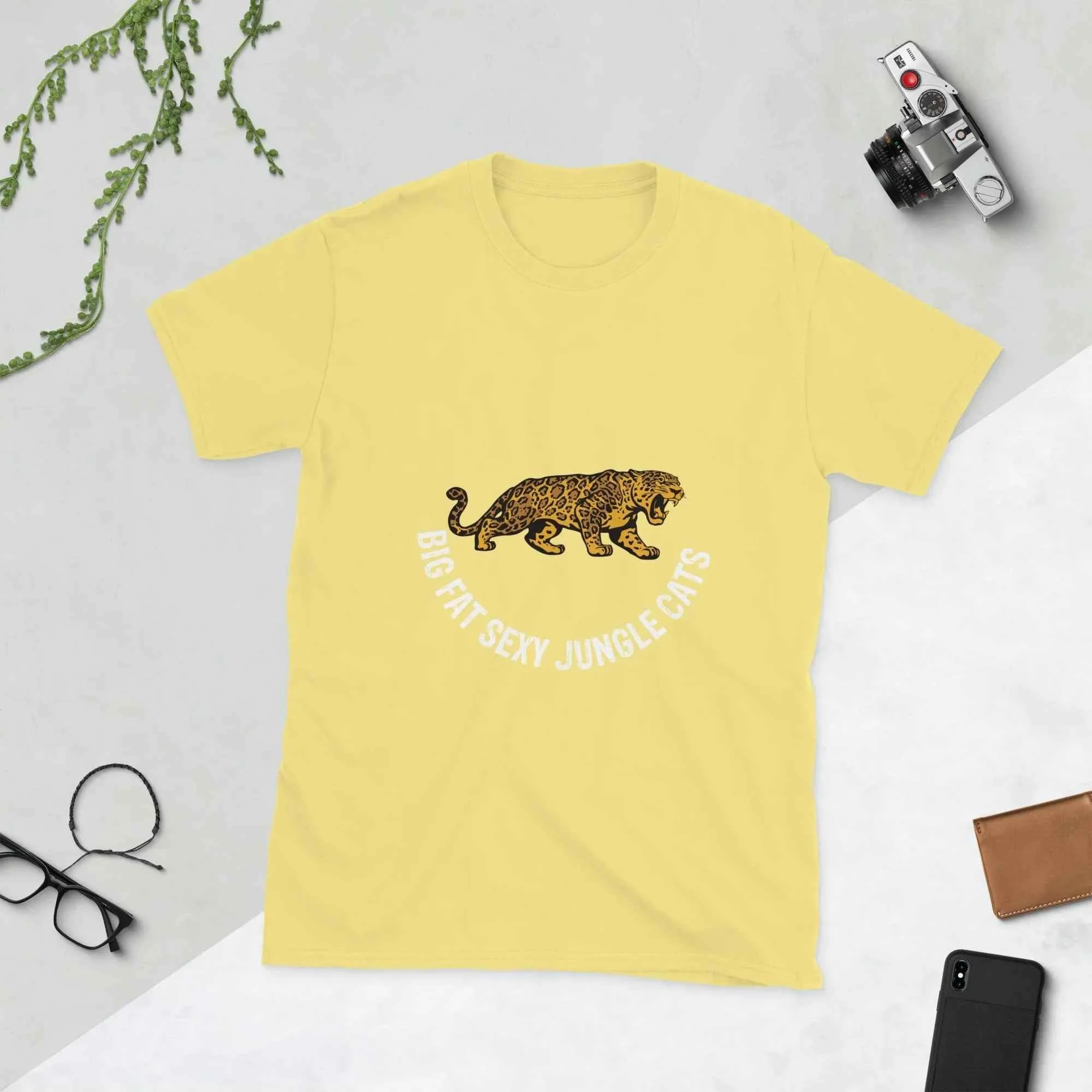 Lewis Capaldi Unisex Cotton T-Shirt | Big Fat Sexy Jungle Cats Graphic Tee for Music Fans