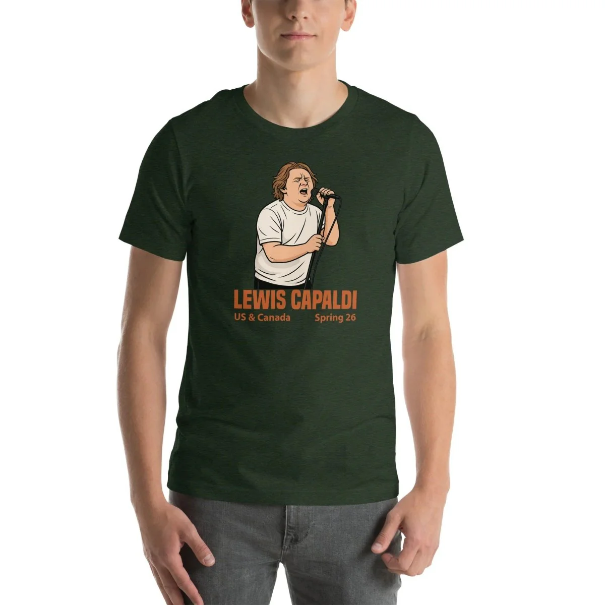 Lewis Capaldi Tour 2026 T-Shirt | Unisex Cotton Fan Tee