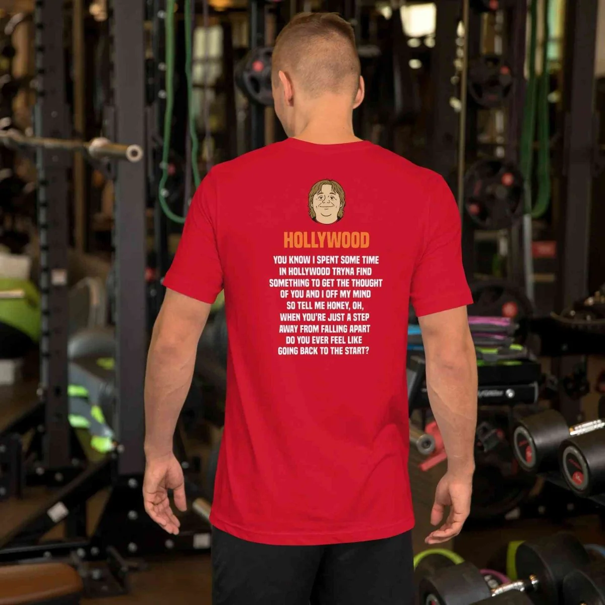 Lewis Capaldi Hollywood Lyrics T-Shirt - Black Sustainable Cotton Unisex Tee