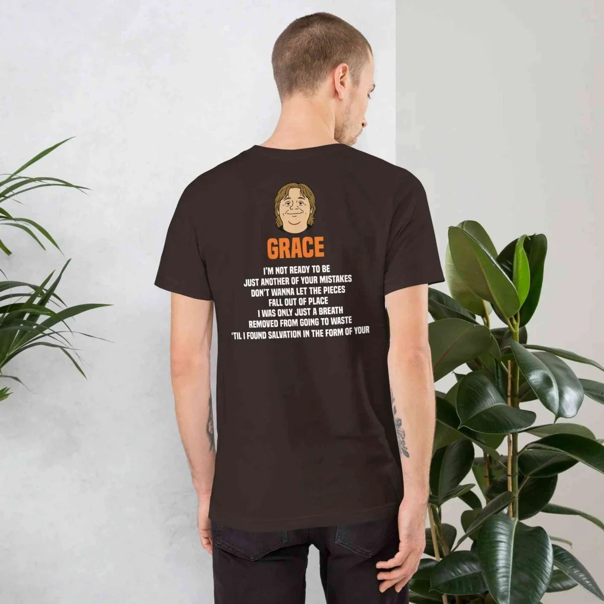 Lewis Capaldi Grace Lyrics T-Shirt | Black Organic Cotton