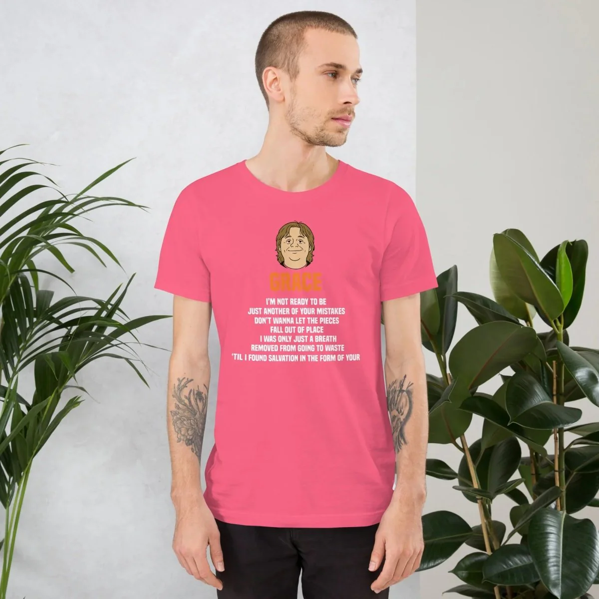 Lewis Capaldi Grace Lyrics T-Shirt | Black Organic Cotton