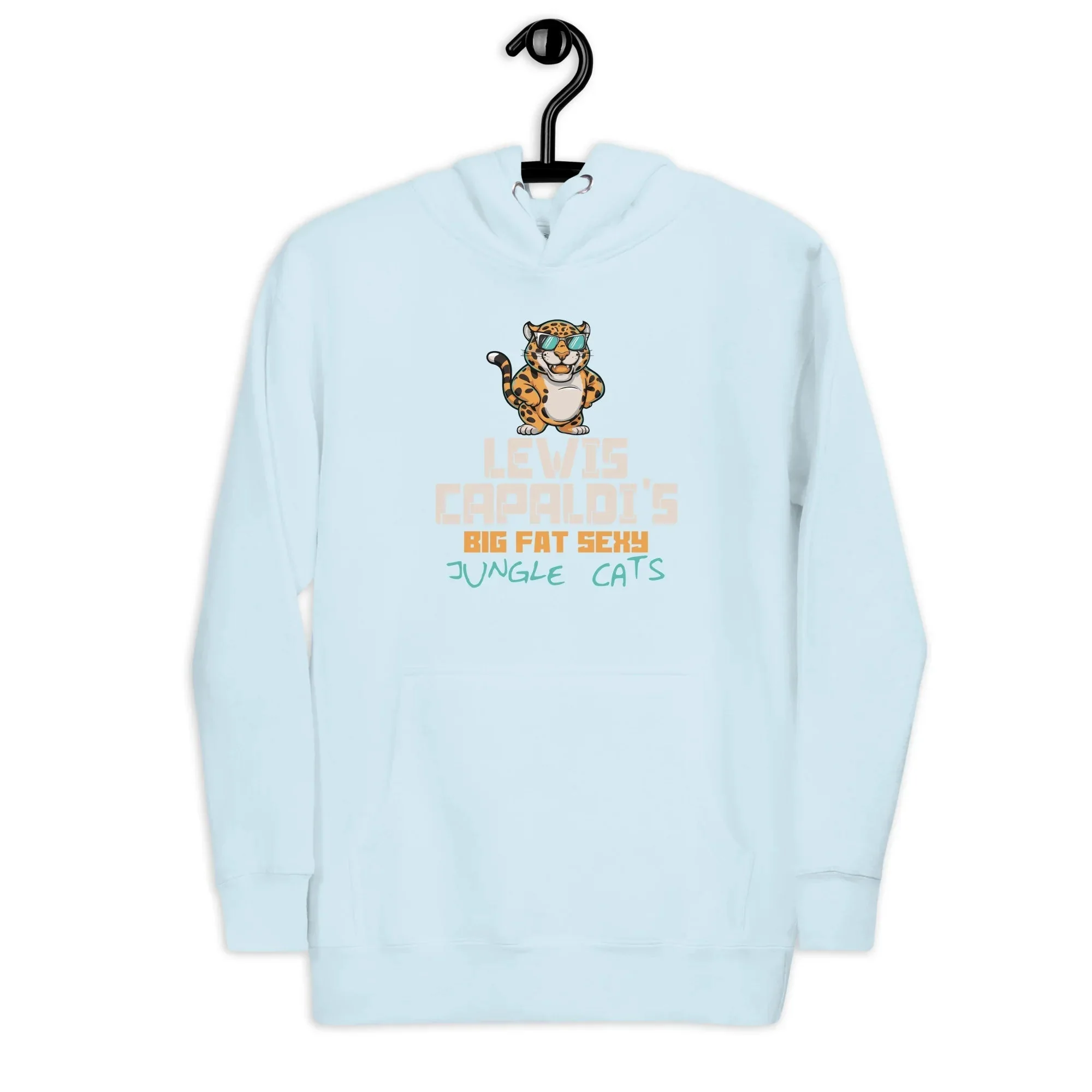 Lewis Capaldi Big Fat Sexy Jungle Cats Hoodie - Unisex Black Cotton Blend