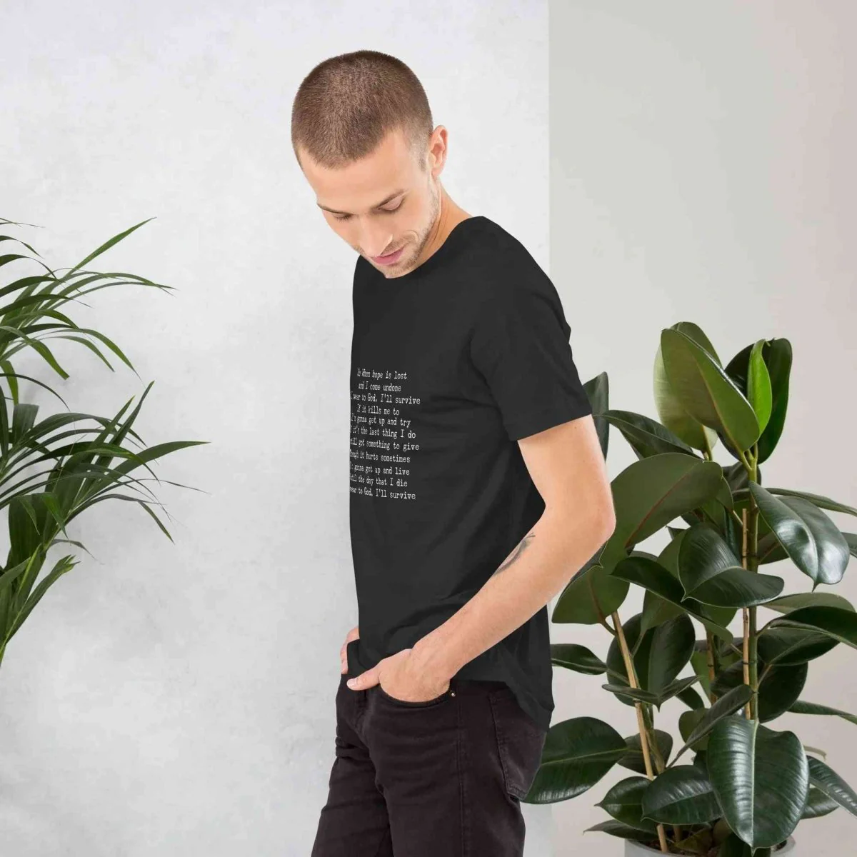 Lewis Capaldi Lyrics T-Shirt | Black Cotton Tee for Fans