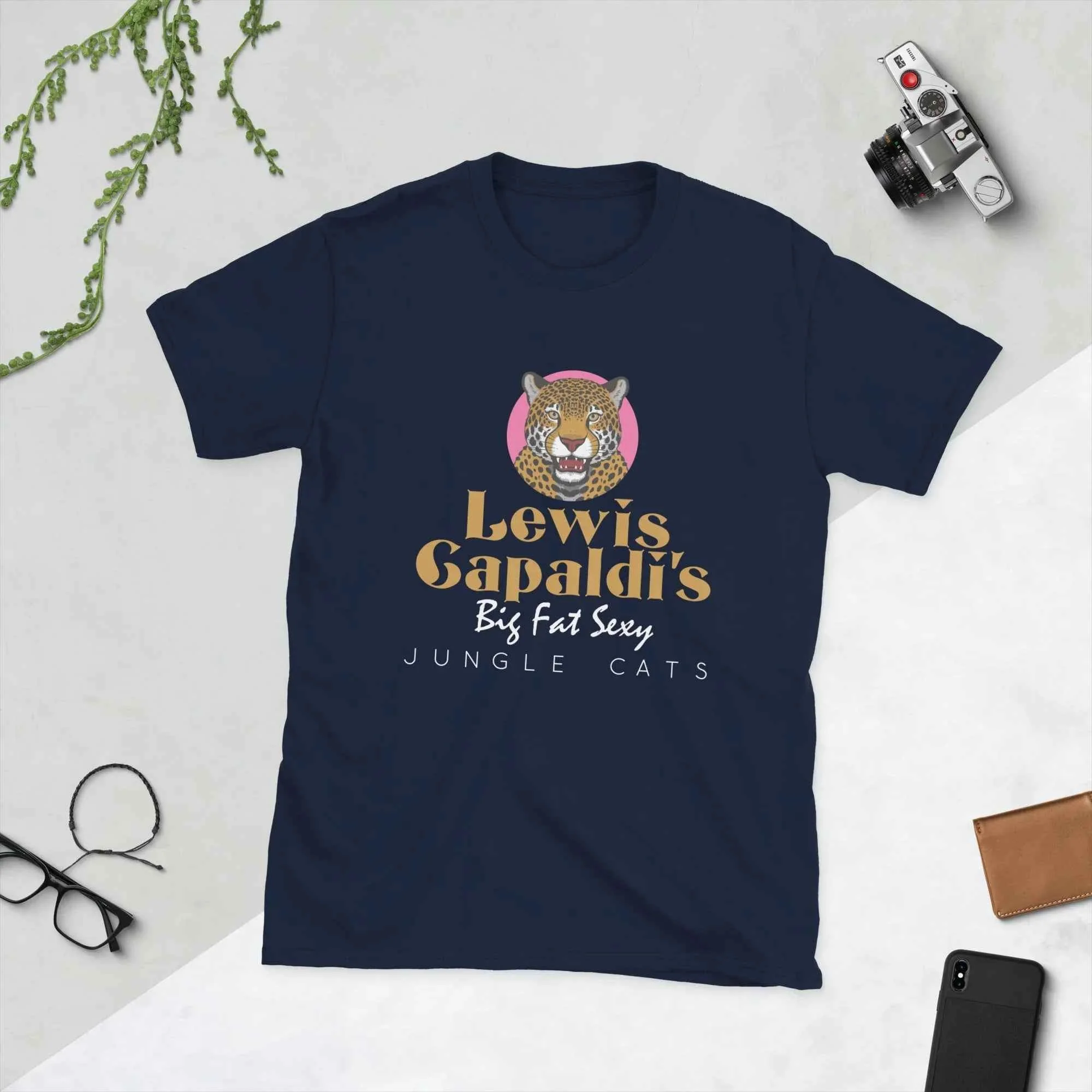 Lewis Capaldi Fan Gear: Big Fat Sexy Jungle Cats Eco-Friendly T-Shirt in Soft Cotton
