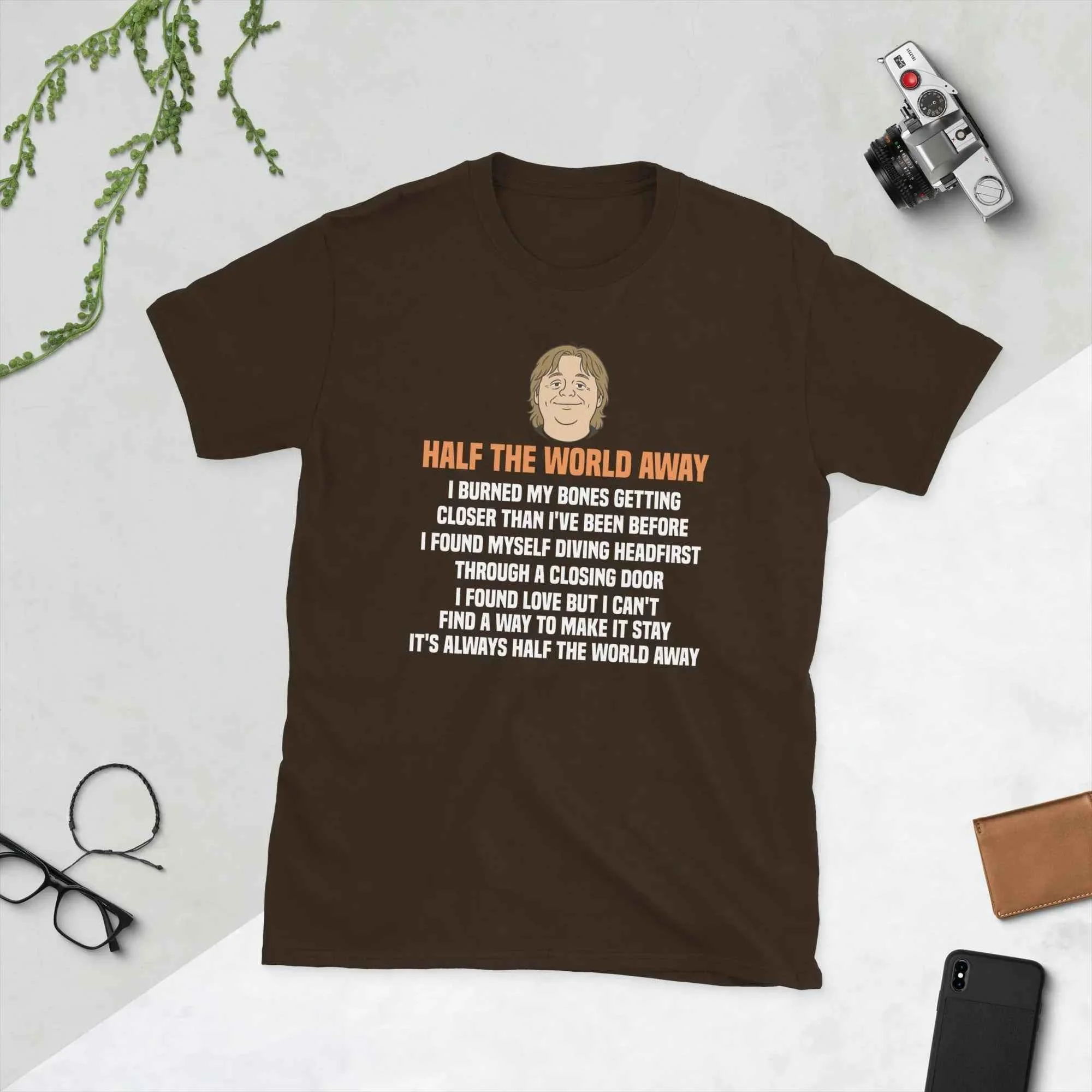 Lewis Capaldi Fan Merchandise: Half The World Away Lyrics Unisex Cotton T-Shirt