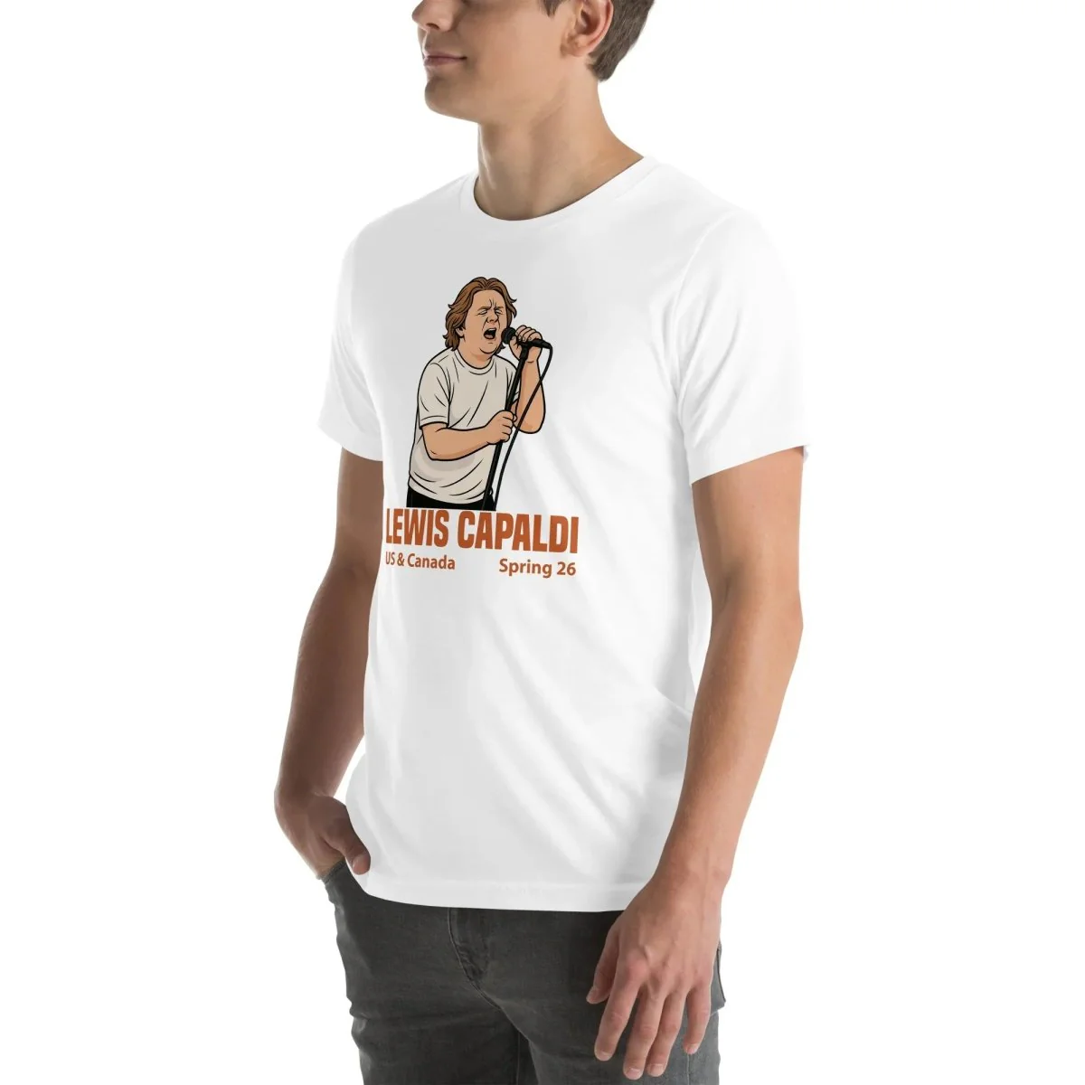 Lewis Capaldi Tour 2026 T-Shirt | Unisex Cotton Fan Tee