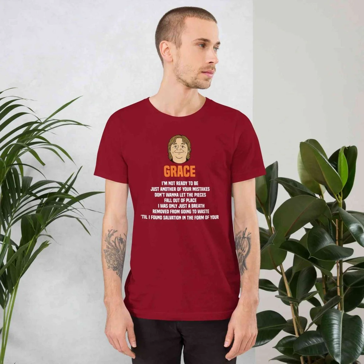 Lewis Capaldi Grace Lyrics T-Shirt | Black Organic Cotton