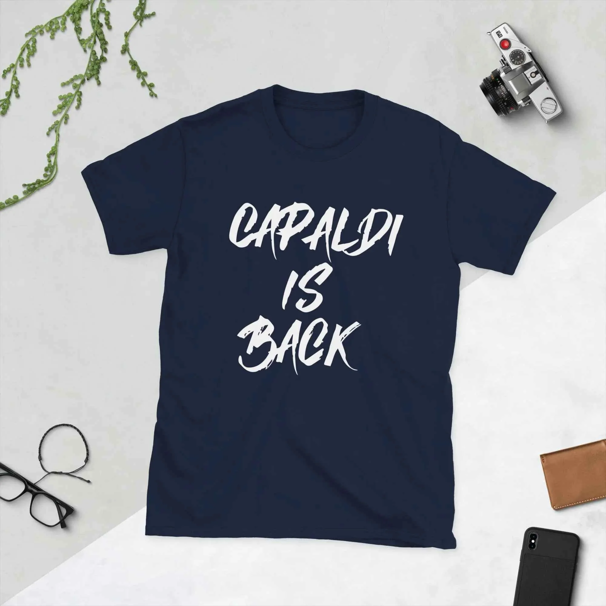 Lewis Capaldi Tour Merchandise - 100% Cotton Unisex T-Shirt with CAPALDI Is BACK Graphic