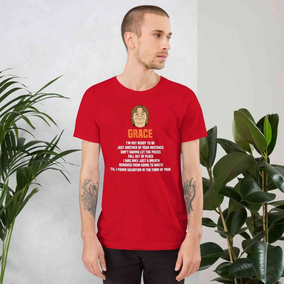 Lewis Capaldi Grace Lyrics T-Shirt | Black Organic Cotton