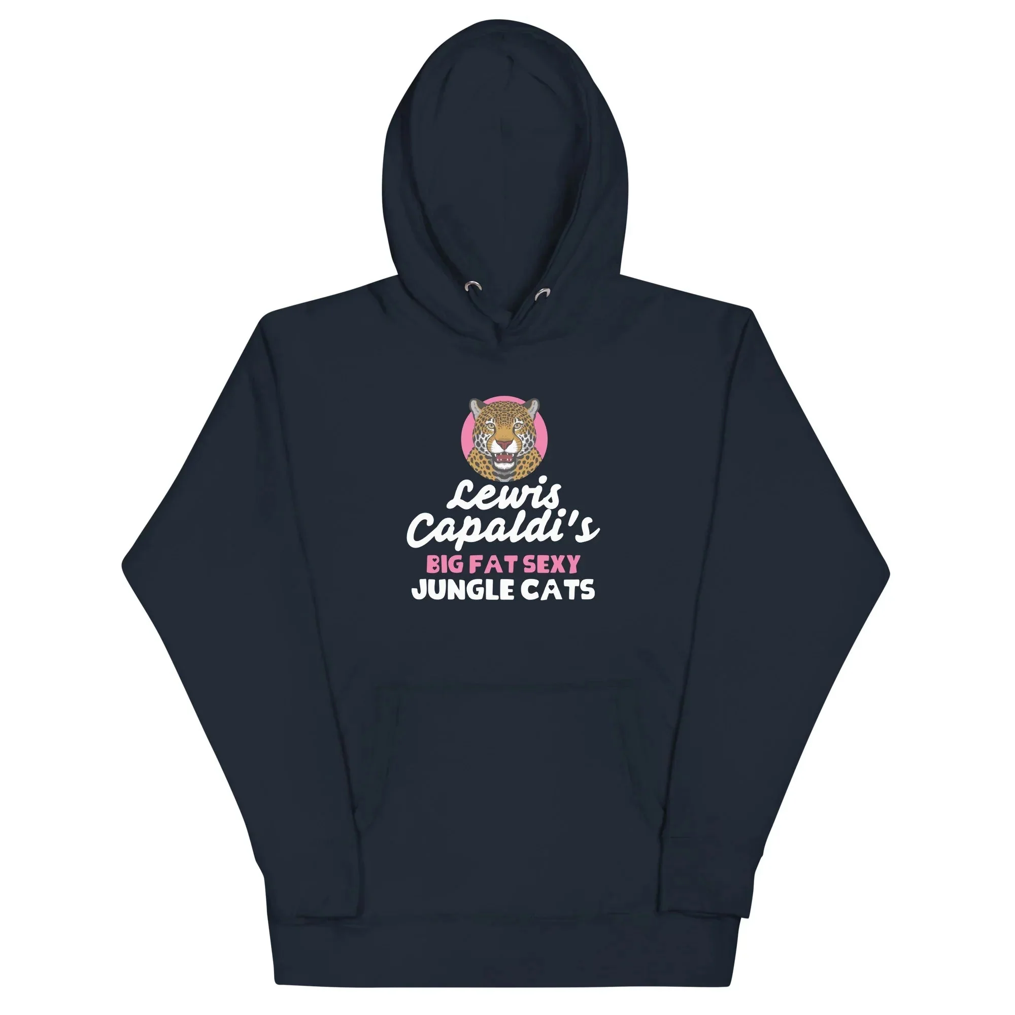 Lewis Capaldi Big Fat Sexy Jungle Cats Hoodie - Black Unisex Cotton Blend