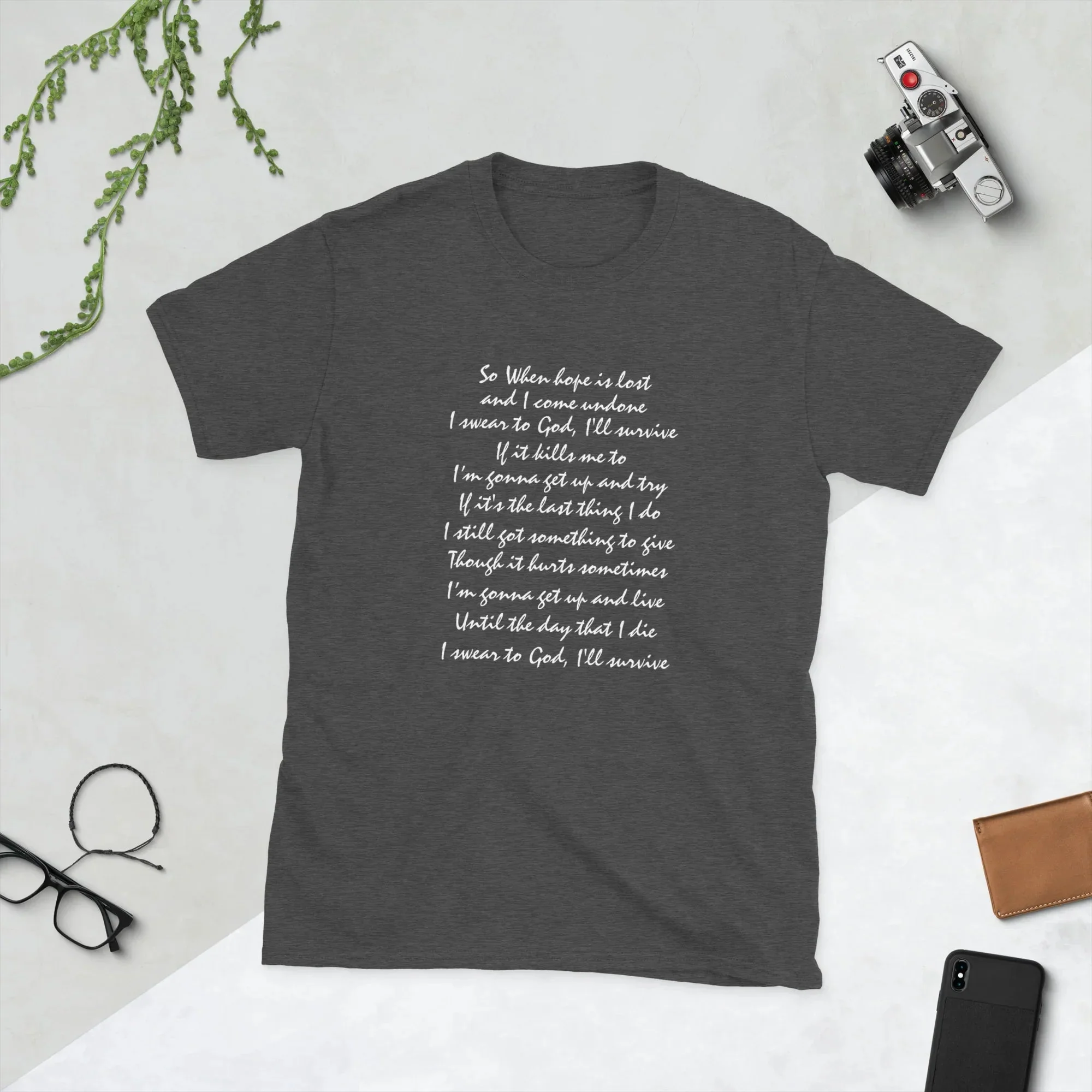 Lewis Capaldi 'Survive' Lyrics T-Shirt | Unisex Cotton Graphic Tee
