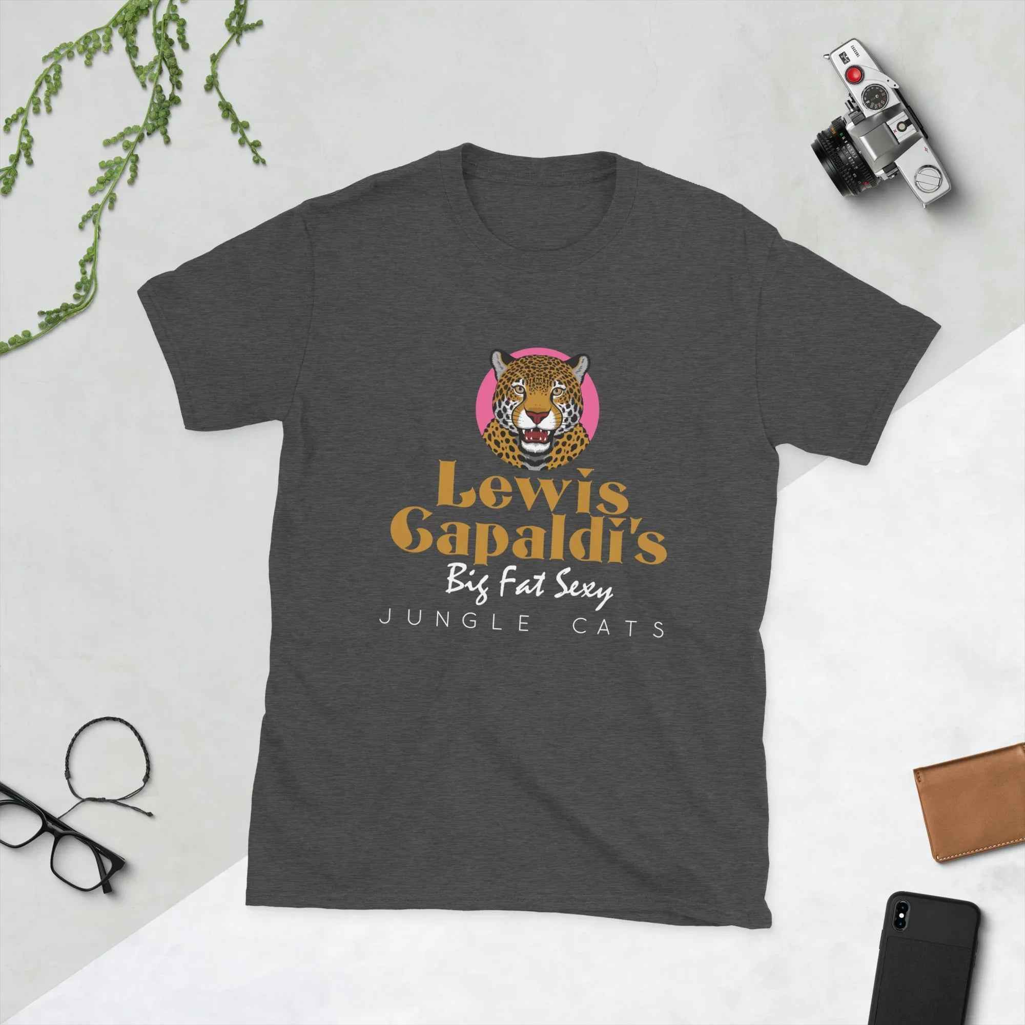 Lewis Capaldi Fan Gear: Big Fat Sexy Jungle Cats Eco-Friendly T-Shirt in Soft Cotton