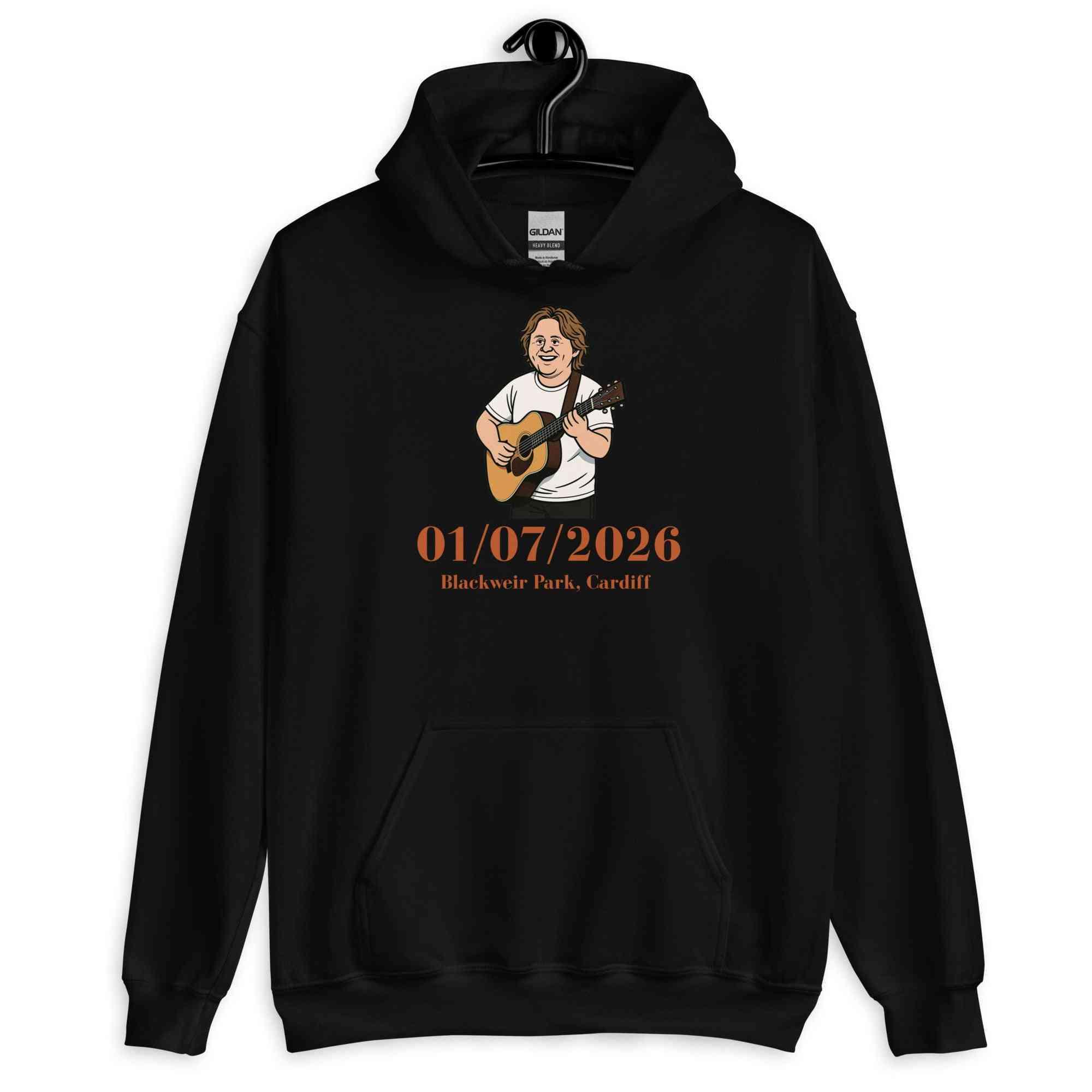 Lewis Capaldi Tour Hoodie 2026 | Official Black Cotton-Blend Unisex Merchandise