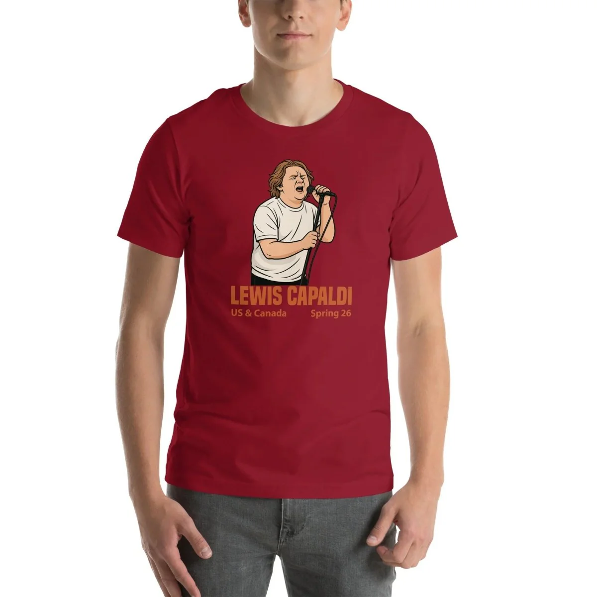 Lewis Capaldi Tour 2026 T-Shirt | Unisex Cotton Fan Tee