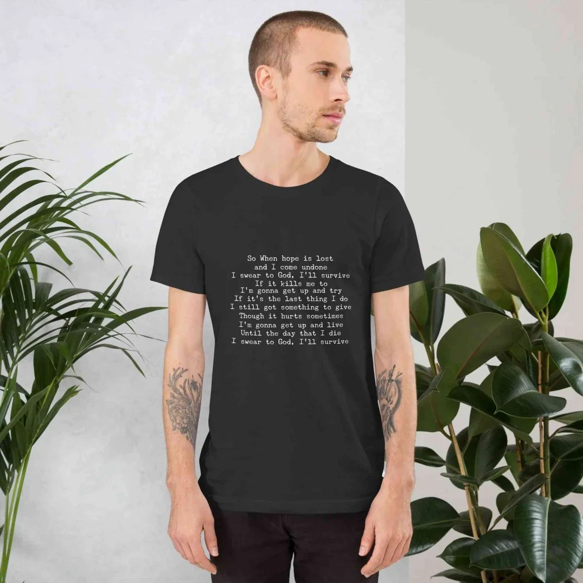 Lewis Capaldi Lyrics T-Shirt | Black Cotton Tee for Fans