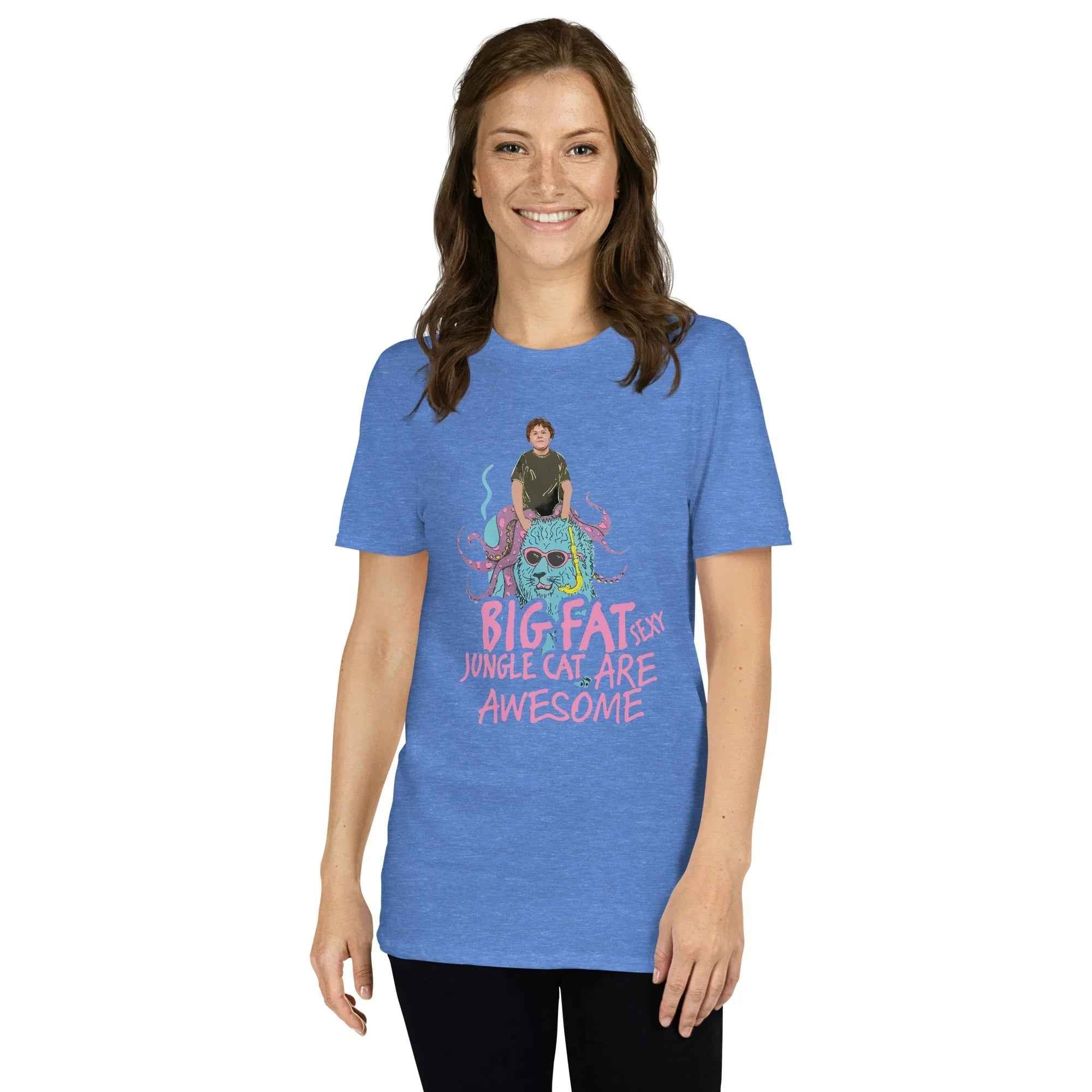 Lewis Capaldi Funny Graphic Tee - Big Fat Sexy Jungle Cats Cotton T-Shirt