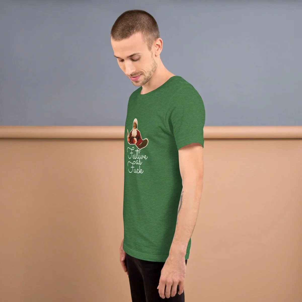 Lewis Capaldi Merchandise: Unisex Cotton Tee - 'Festive As Fuck' Christmas T-Shirt