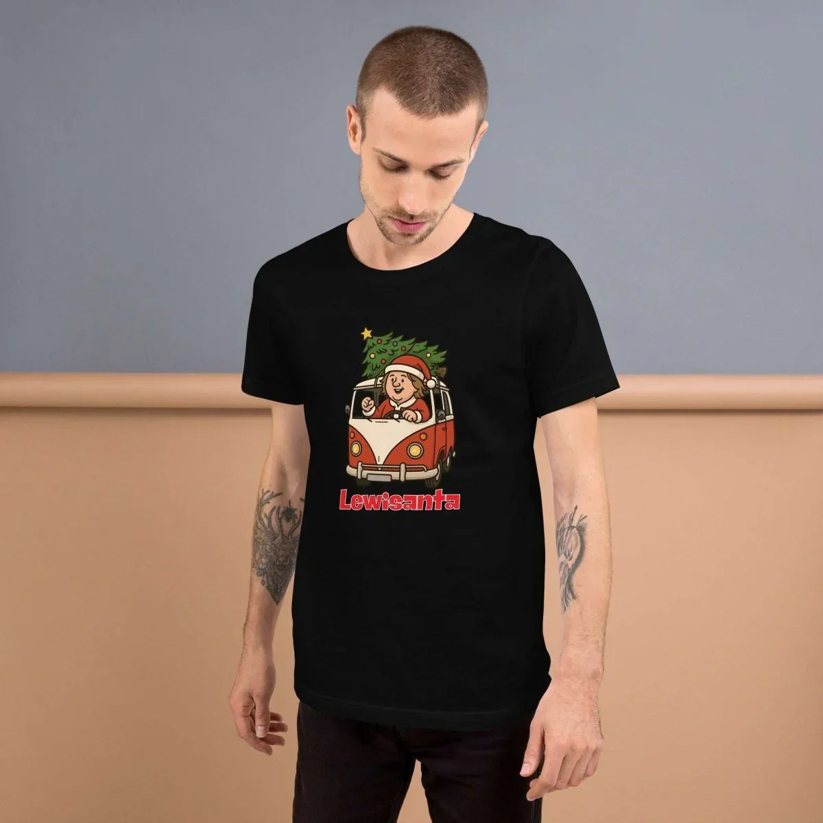 Lewis Capaldi Christmas T-Shirt | Unisex Black Sustainable Tee