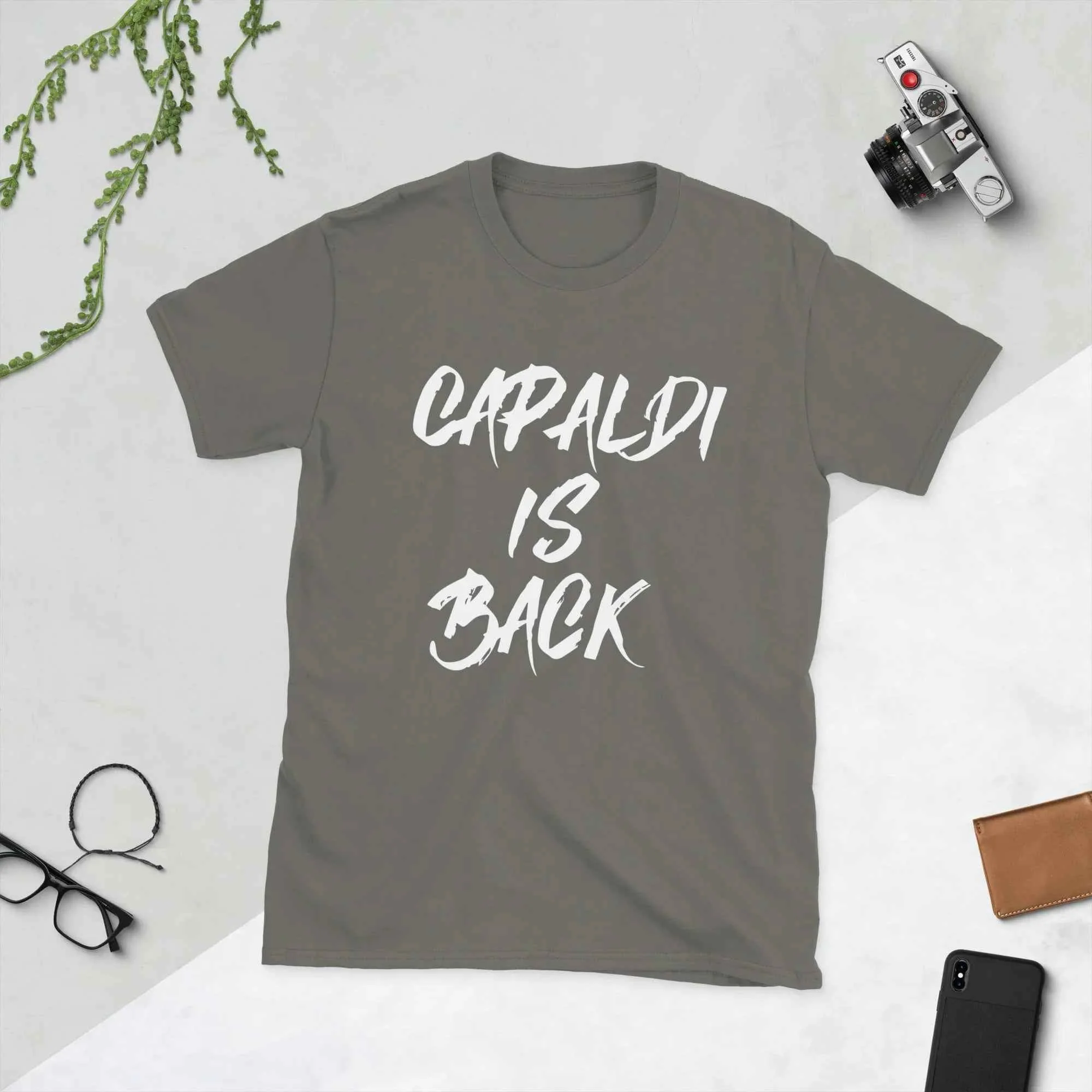 Lewis Capaldi Tour Merchandise - 100% Cotton Unisex T-Shirt with CAPALDI Is BACK Graphic