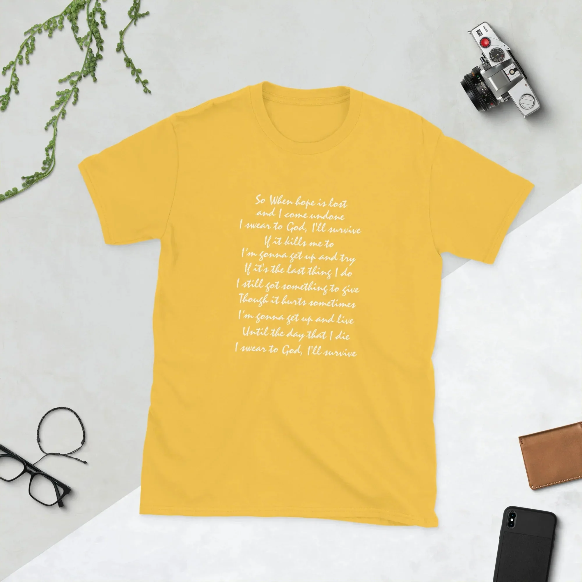 Lewis Capaldi 'Survive' Lyrics T-Shirt | Unisex Cotton Graphic Tee