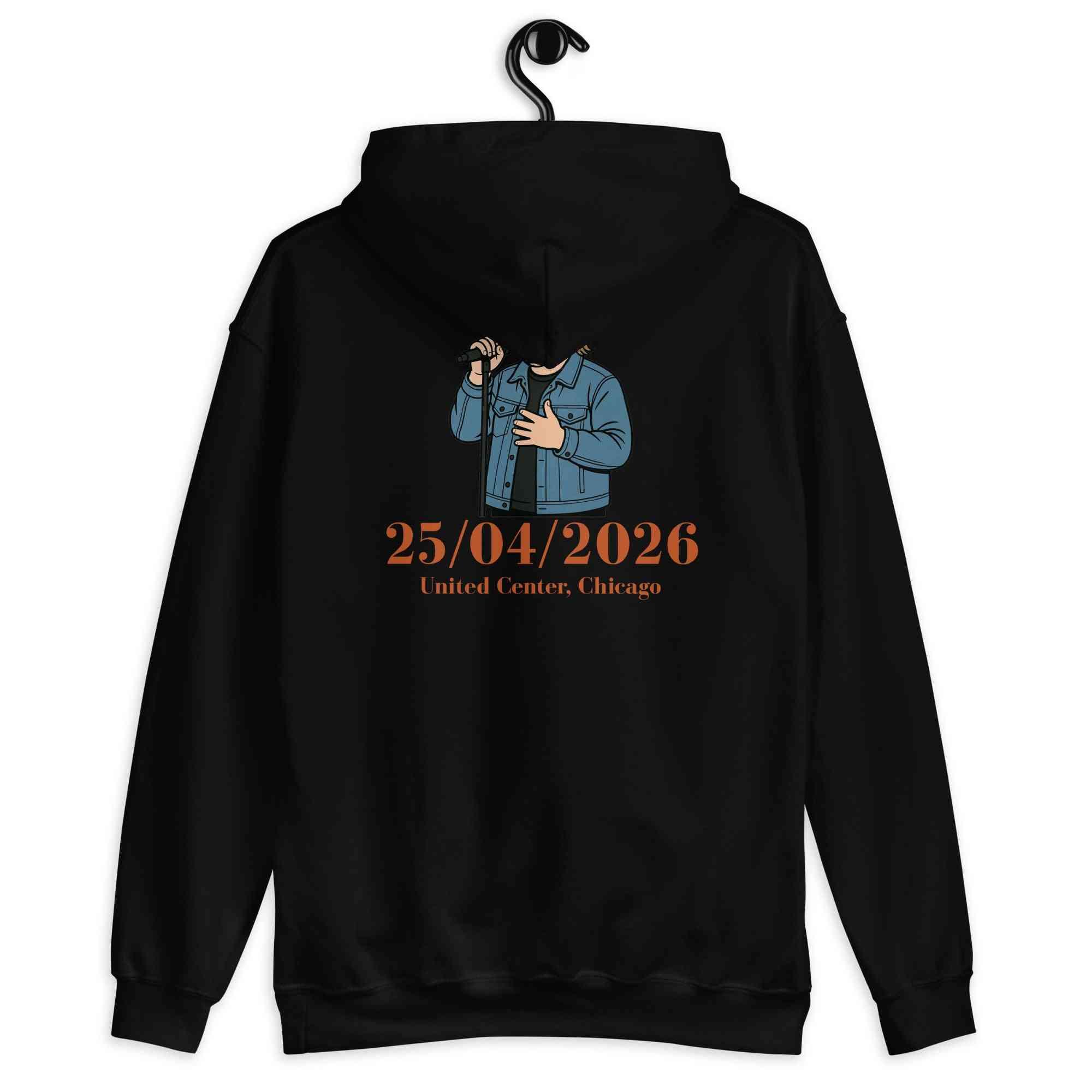 Lewis Capaldi 2026 Tour Hoodie - Black Unisex Sustainable Concert Merch