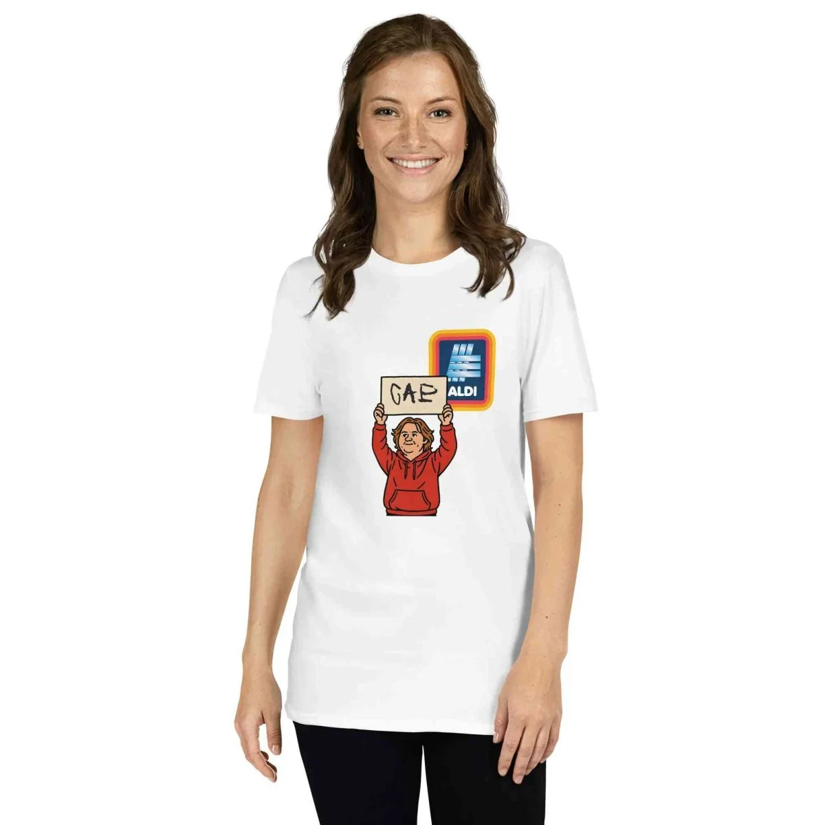 Lewis Capaldi Merchandise: Capaldi On A Aldi Cotton T-Shirt | Unisex Short-Sleeve Tee