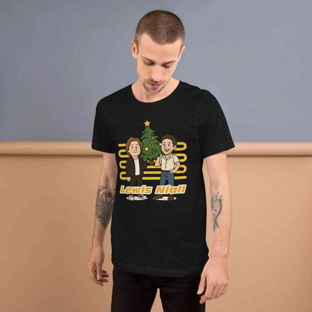 Lewis Capaldi & Niall Horan Christmas T-Shirt | Unisex Cotton Blend Festive Tee