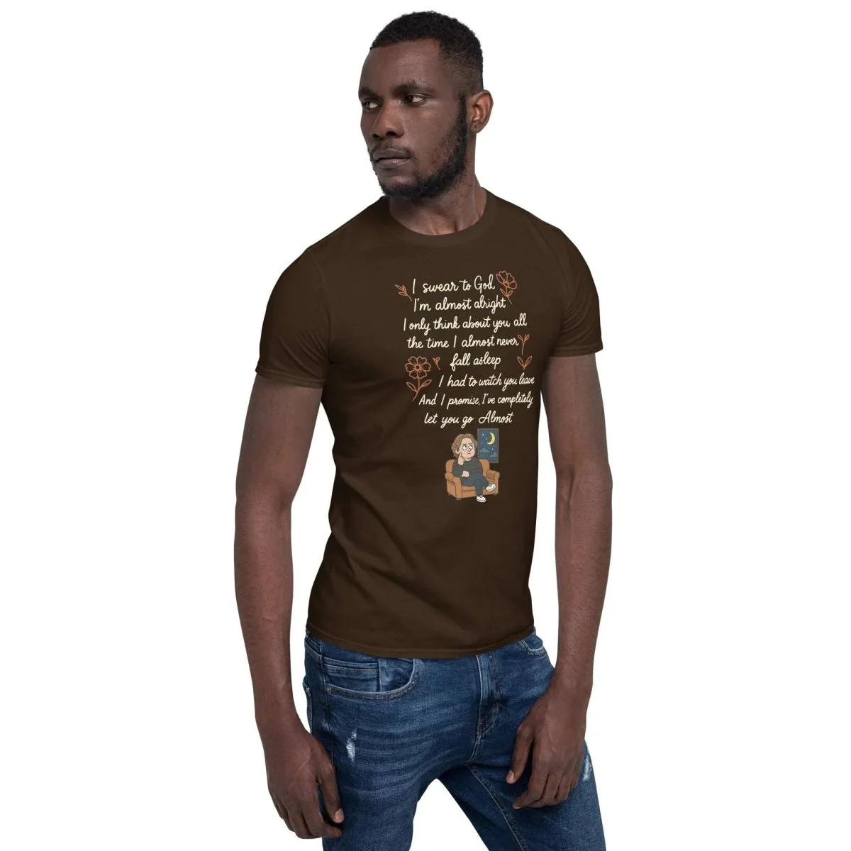 Lewis Capaldi Lyrics Shirt - Almost Lyrics Organic Cotton Unisex Tee for Fans