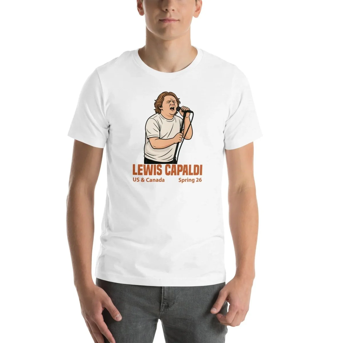 Lewis Capaldi Tour 2026 T-Shirt | Unisex Cotton Fan Tee