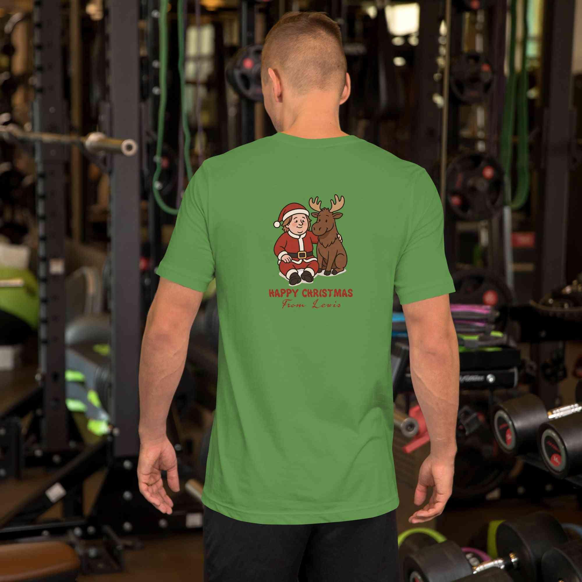 Lewis Capaldi Christmas T-Shirt - Green Cotton Unisex Festive Graphic Tee